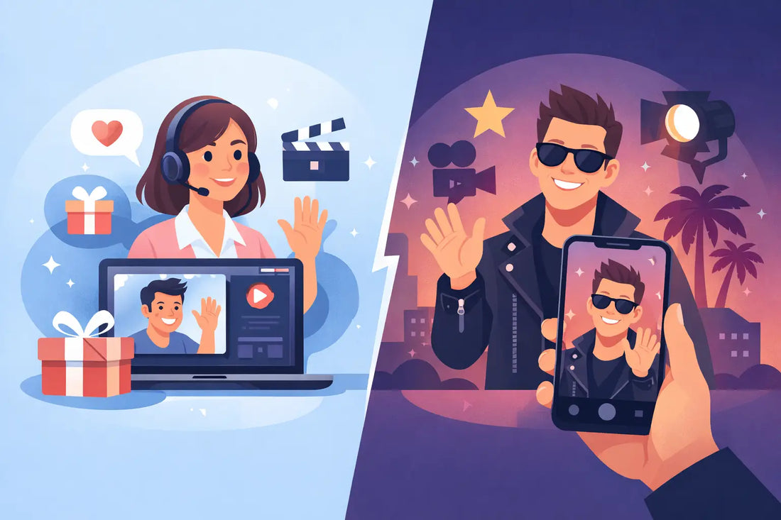 Custom Greeting Video vs Cameo