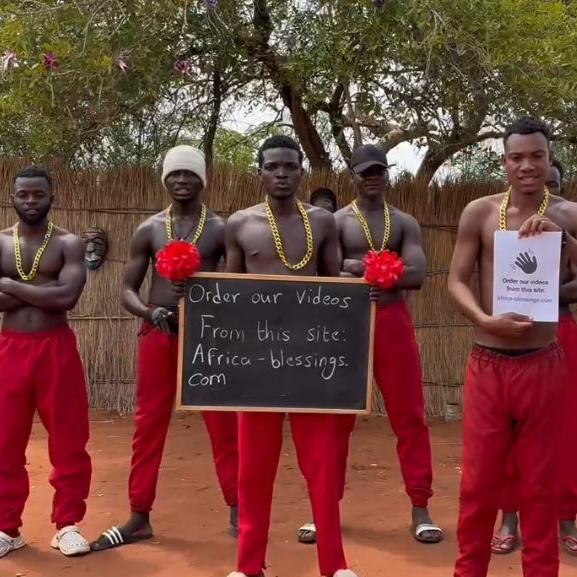 African Muscle Red Pants Men