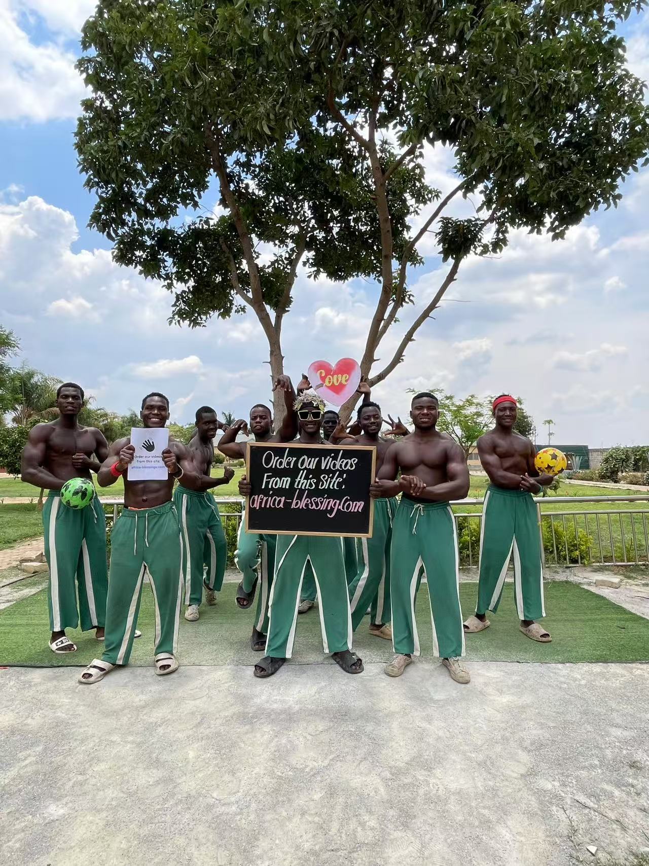 African Muscle Green Pants