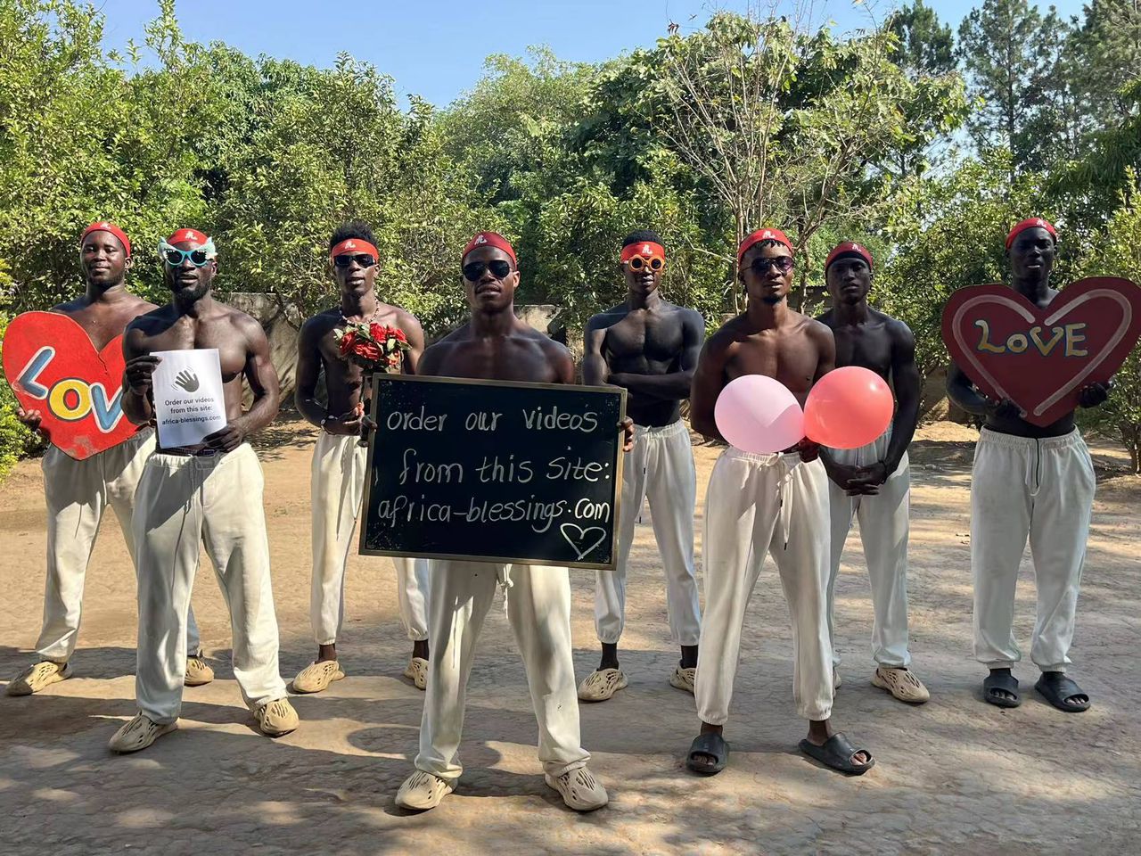 African Muscle White Pants Men