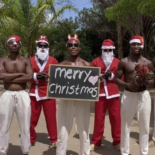 Merry Christmas From African Muscle White Pants Men